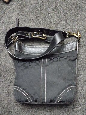 Coach  Legacy Messenger Black Signature C Canvas Shoulder/ Crossbody Bag #10403